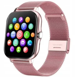 FitPro Android iOS Smartwatch med 2 armband, bluetooth och hälso-funktioner Rosa