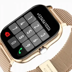 FitPro Smart Klocka med 2 Armband - Mäter Puls, Blodtryck, Sömn och Rörelse - Guld