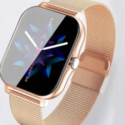 FitPro Smart Klocka med 2 Armband - Mäter Puls, Blodtryck, Sömn och Rörelse - Guld