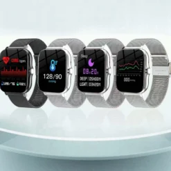 FitPro Smartwatch med 2st Armband - Mäter Puls, Blodtryck, Sömn och Rörelse Silver