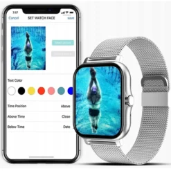 FitPro Smartwatch med 2st Armband - Mäter Puls, Blodtryck, Sömn och Rörelse Silver