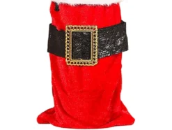 Flasköverdrag julmotiv tomtedräkt röd 40x14 cm