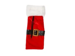 Flasköverdrag julmotiv tomtedräkt röd 40x14 cm