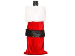 Flasköverdrag julmotiv tomtedräkt röd 40x14 cm