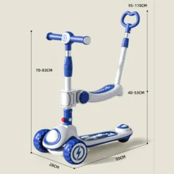FlexiRide Bluebolt Rider 3i1 - Sparkcykel, Balanscykel & Styrbar cykel