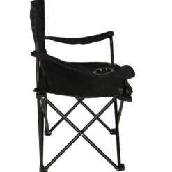 Fällbar campingstol svart Oxford 600D med transportväska 95 kg