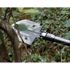 Fällbar multiverktygsspade 16-i-1 med 2 nylonfodral, aluminium/rostfritt