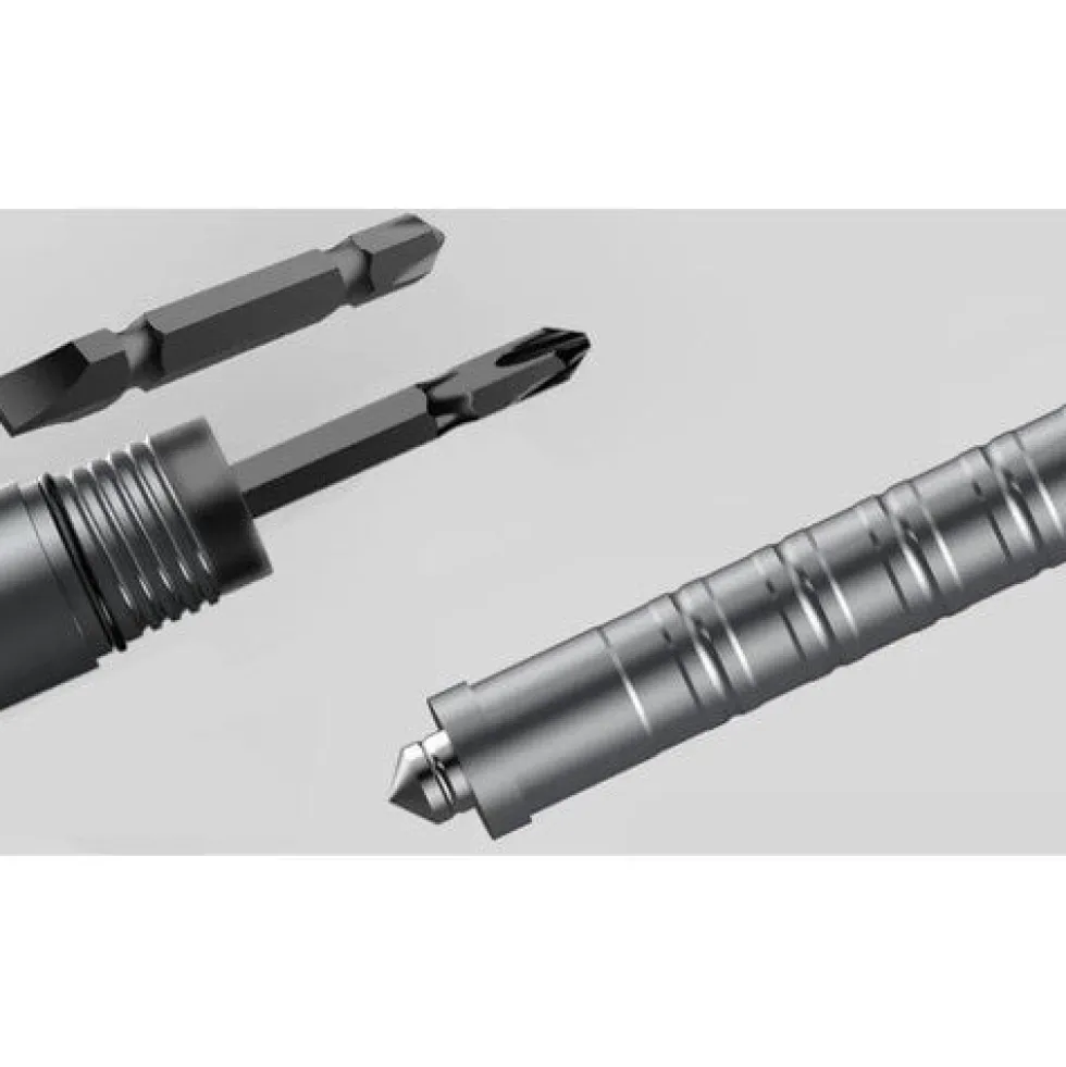 Fällbar multiverktygsspade 16-i-1 med 2 nylonfodral, aluminium/rostfritt