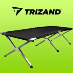 Fällsäng camping 189x70 cm 110 kg med transportväska svart