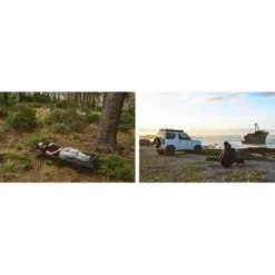 Fällsäng camping 189x70 cm 110 kg med transportväska svart
