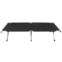 Fällsäng camping 189x70 cm 110 kg med transportväska svart