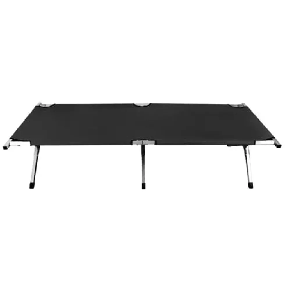 Fällsäng camping 189x70 cm 110 kg med transportväska svart