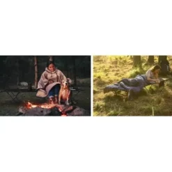 Fällsäng camping 189x70 cm 110 kg med transportväska svart
