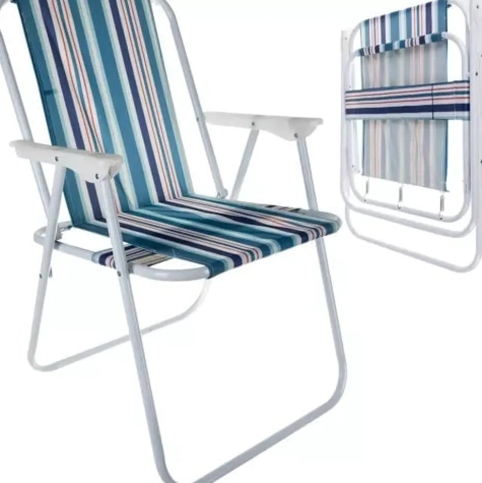 Fällstol campingstol Bergamo förstärkt sits 50x43x75 cm