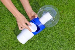 Flytande klor/bromdispenser solcell med LED för 7,6 cm tabletter