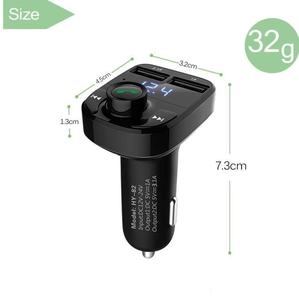 FM sändare X8 med bluetooth och handsfree