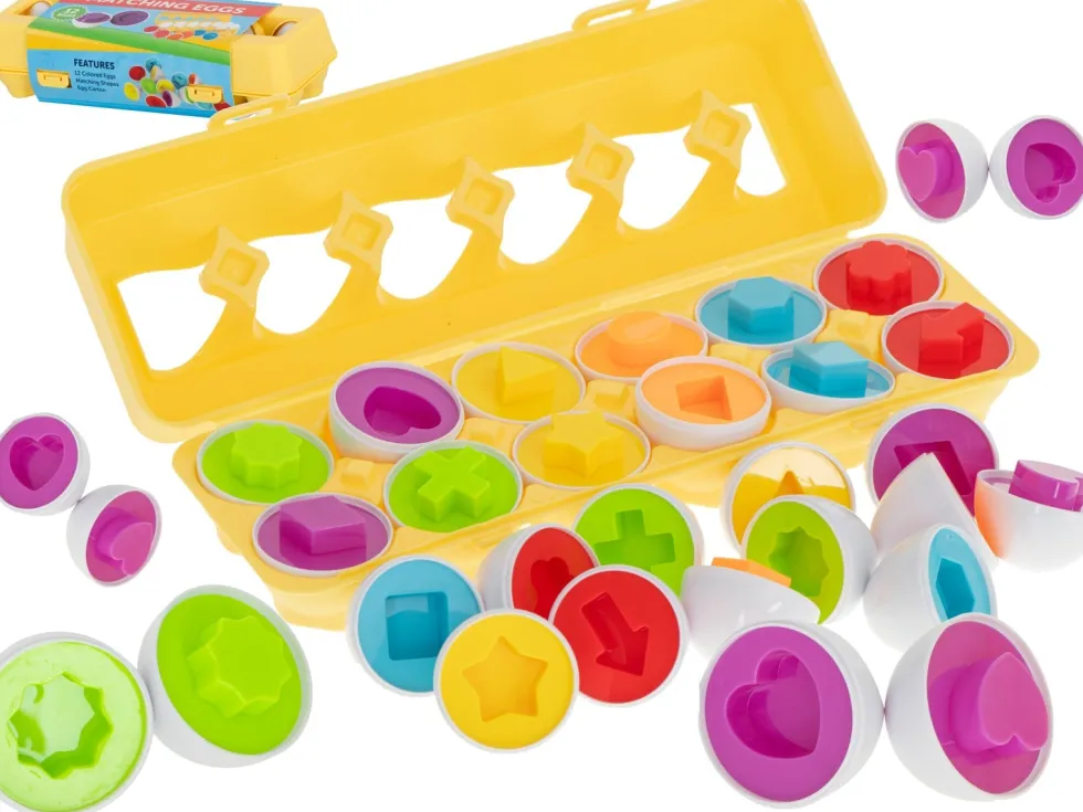 Formsorterare ägg 12 delar Montessori leksak 18 mån+