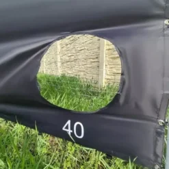 Fotbollsmål i stål 240x170 cm med nät och måltavla, vit/svart