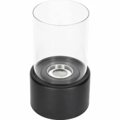Fristående biokamin biofuel matt svart 27,5 cm med skyddsglas