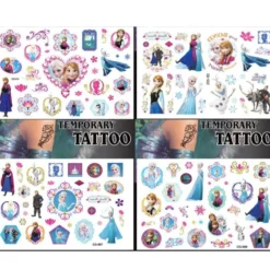 Frozen tatueringar - 4 ark - Barn tatueringar