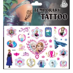 Frozen tatueringar - 4 ark - Barn tatueringar