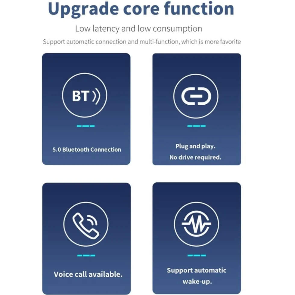 För Sony PS5 PS4 PC hörlurar Bluetooth USB 3,5 mm ljudsändare trådlös mottagare