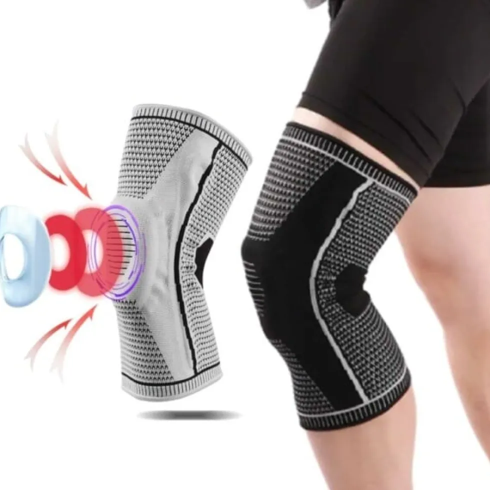 Förstärkt Silikon Knästöd med Fjädring Kompression Artos S