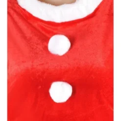 Fru Claus tomtemor kostymset röd/vit med klänning, hatt och bälte