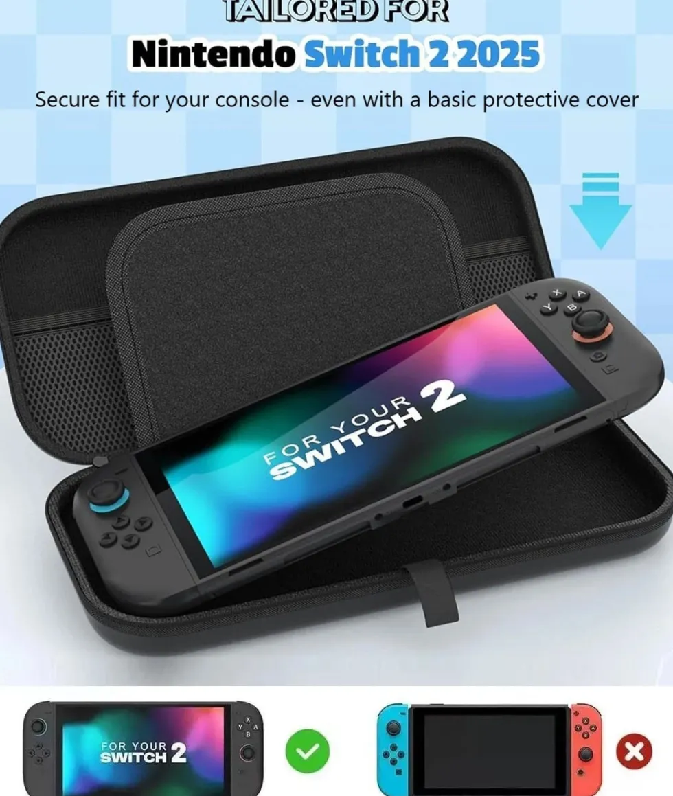 Förvaringsfodral kompatibelt med Nintendo Switch 2