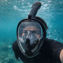 Full-face snorkelmask kit 180° panoramavy anti-dimma med snorkel & väska
