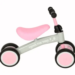 Fyrhjulig löparcykel barn 2+ rosa justerbart styre max 30 kg