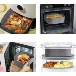 Fyrkantig Silikoninsats till Air Fryer 20x20cm, Non-Stick