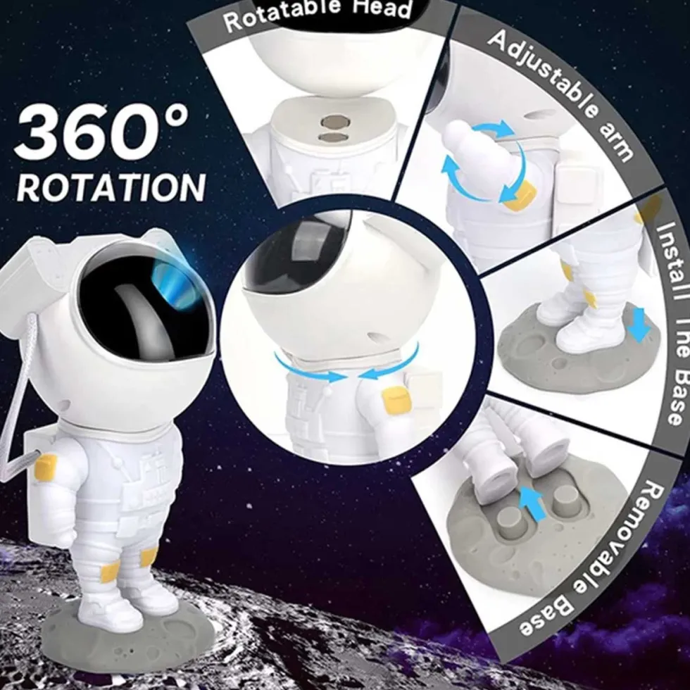 Galaxy Lampa - Nebula Stjärnprojektor med Fjärrkontroll