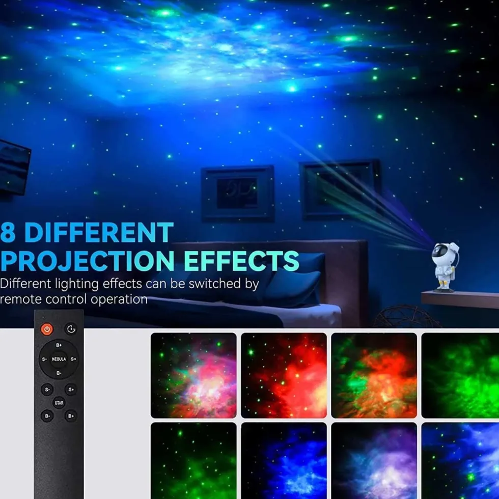 Galaxy Lampa - Nebula Stjärnprojektor med Fjärrkontroll