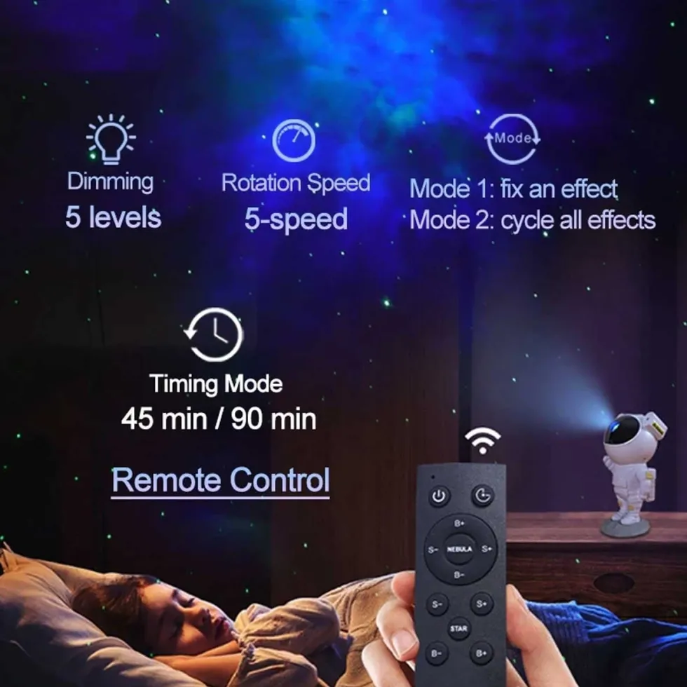 Galaxy Lampa - Nebula Stjärnprojektor med Fjärrkontroll