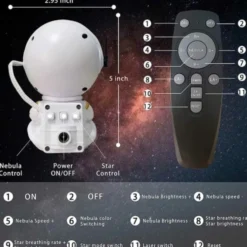 Galaxy Projektor Lampa Nebula Effekt - Stjärnprojektor med Fjärrkontroll
