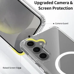 Galaxy S25 Edge Magnetiskt Mobilskal Magsafe Kompatibel Genomskinligt