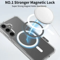 Galaxy S25 Edge Magnetiskt Mobilskal Magsafe Kompatibel Genomskinligt