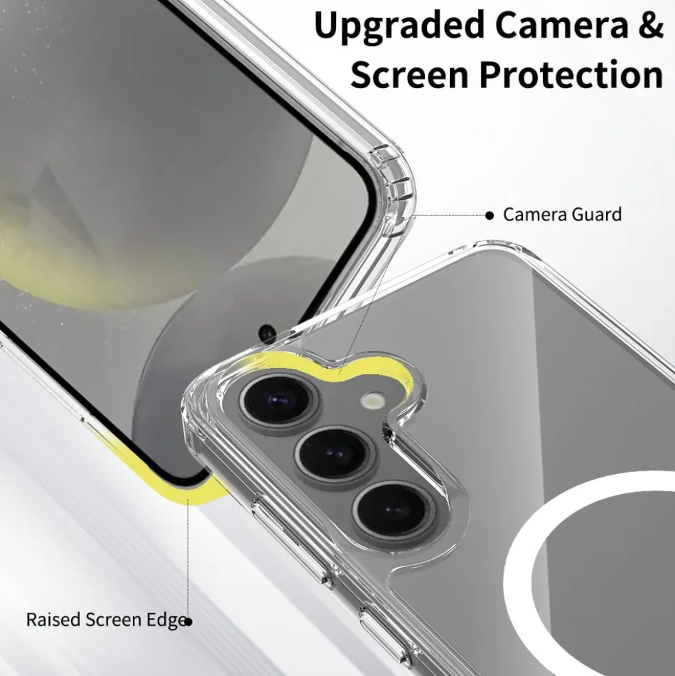 Galaxy S25 Plus Magnetiskt Mobilskal Magsafe Kompatibel Genomskinligt