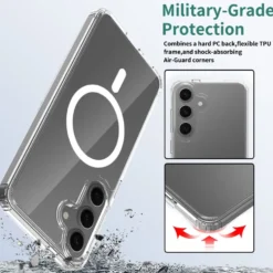 Galaxy S25 Plus Magnetiskt Mobilskal Magsafe Kompatibel Genomskinligt