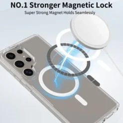 Galaxy S25 Ultra Magnetiskt Mobilskal Magsafe Kompatibel Genomskinligt