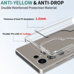 Galaxy S25 Ultra Magnetiskt Mobilskal Magsafe Kompatibel Genomskinligt