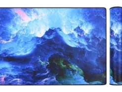 Gamingmusmatta Havsvågor / Stor musmatta med RGB LED-ljus 80x30 cm