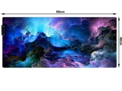 Gamingmusmatta Havsvågor / Stor musmatta med RGB LED-ljus 90x40 cm