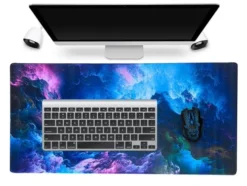 Gamingmusmatta Havsvågor / Stor musmatta med RGB LED-ljus 90x40 cm