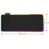 Gamingmusmatta med LED-ljus 80×30 cm