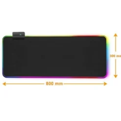 Gamingmusmatta med LED-ljus 80×30 cm