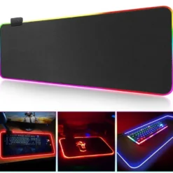 Gamingmusmatta med LED-ljus 80×30 cm