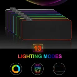 Gamingmusmatta med LED-ljus / RGB 30 × 25 cm