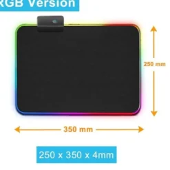 Gamingmusmatta med LED-ljus / RGB 30 × 25 cm